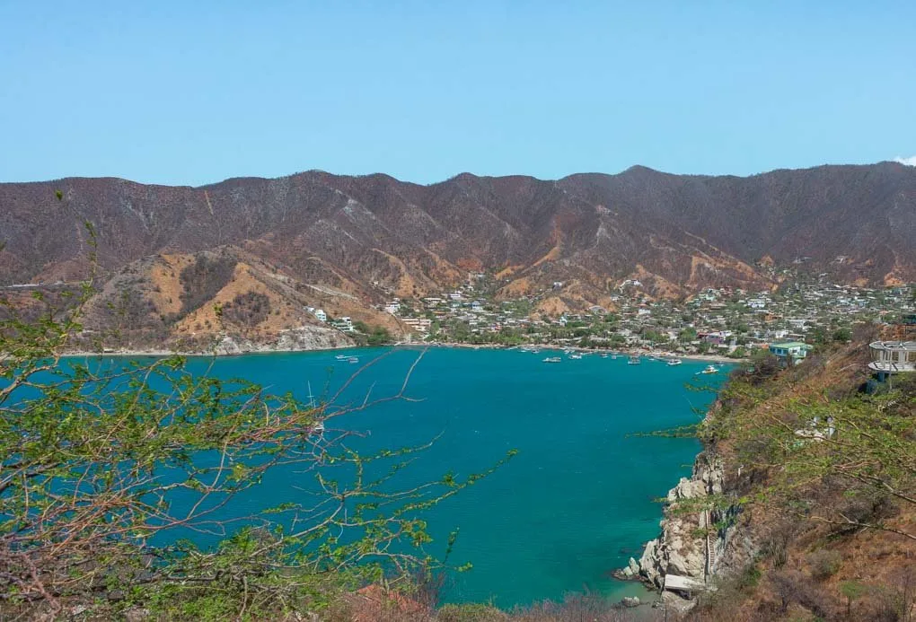 Te viewpoint just outside of Taganga looking over the town and bay