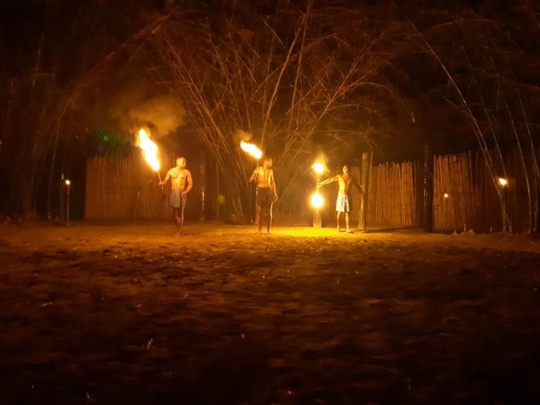 fire dancers in fiji