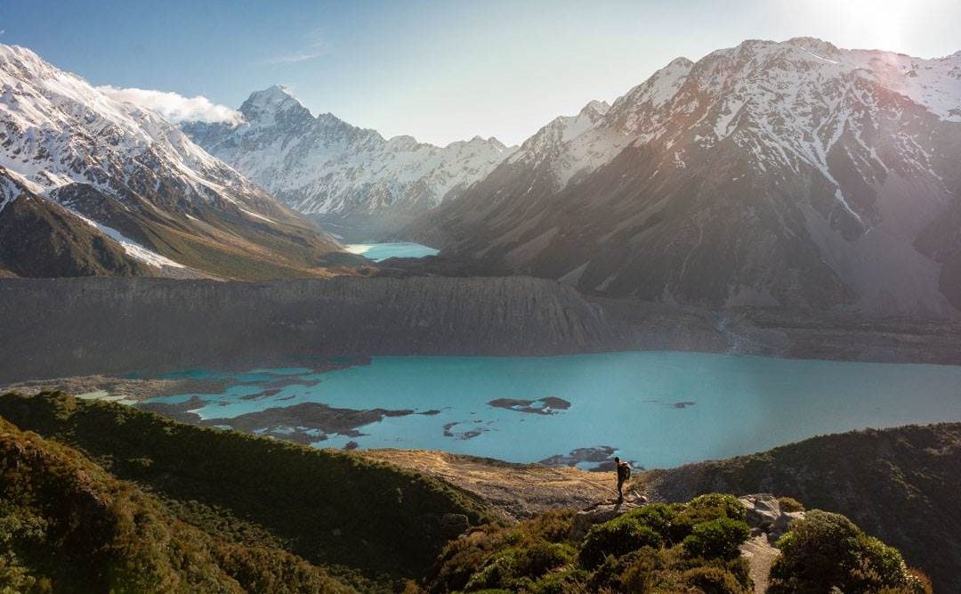 Mueller Hut Trail in Mount Cook, New Zealand one of the best places to visit on the south island