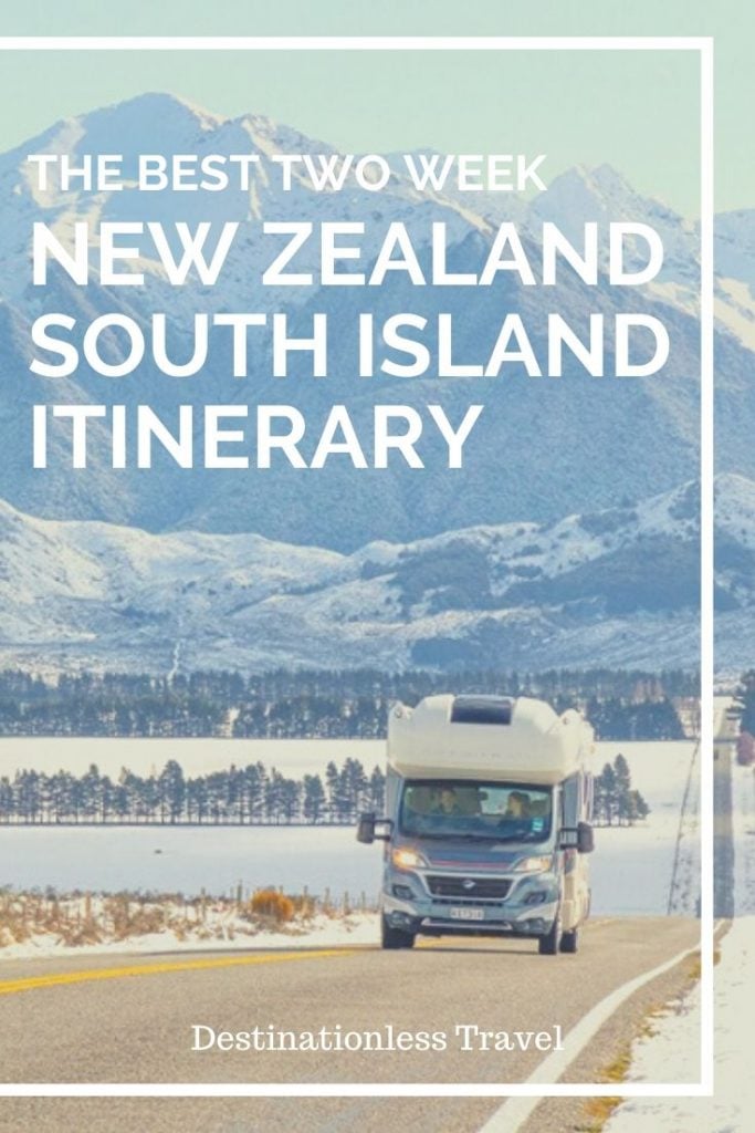 New Zealand south island itinerary pin