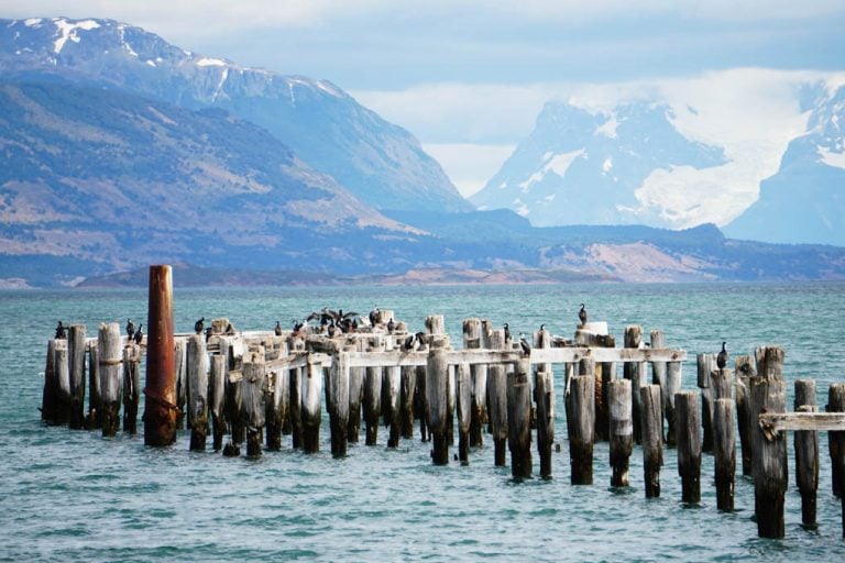 The abandoned pier in Puerto Natales, Chile