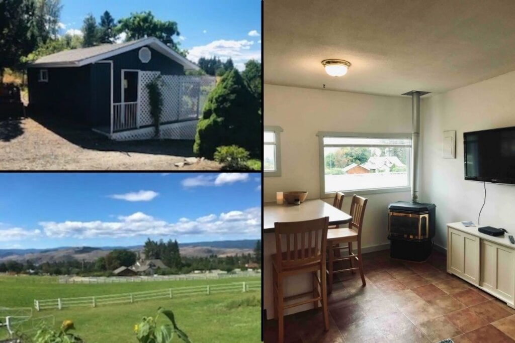 the BZ blue cottage Airbnb in Vernon, Bc