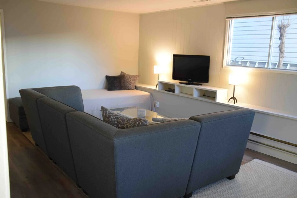 living room in a large centrally located airbnb suite in Vernon