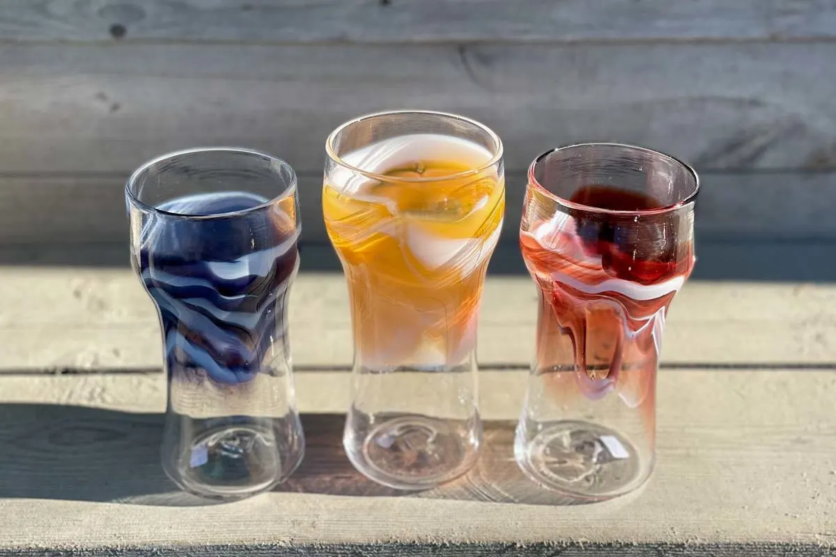 blown glass at Big Eddy Glass Works in Revelstoke, BC