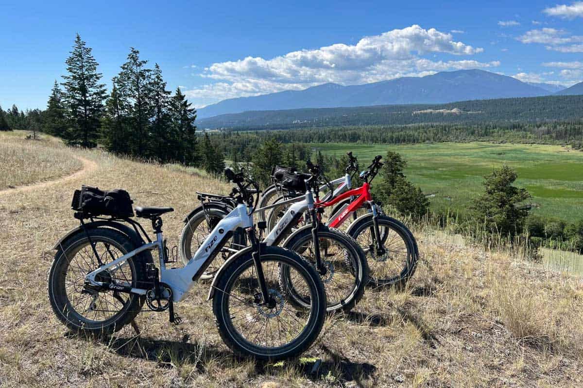 Lakeside EcoSports ebikes seen in the countryside of Okanagan Valley, British Columbia