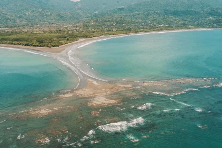 The whales tail in Marino Ballena National Park in Uvita Costa Rica