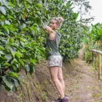 Bailey on a coffee tour in Medellin, Colombia