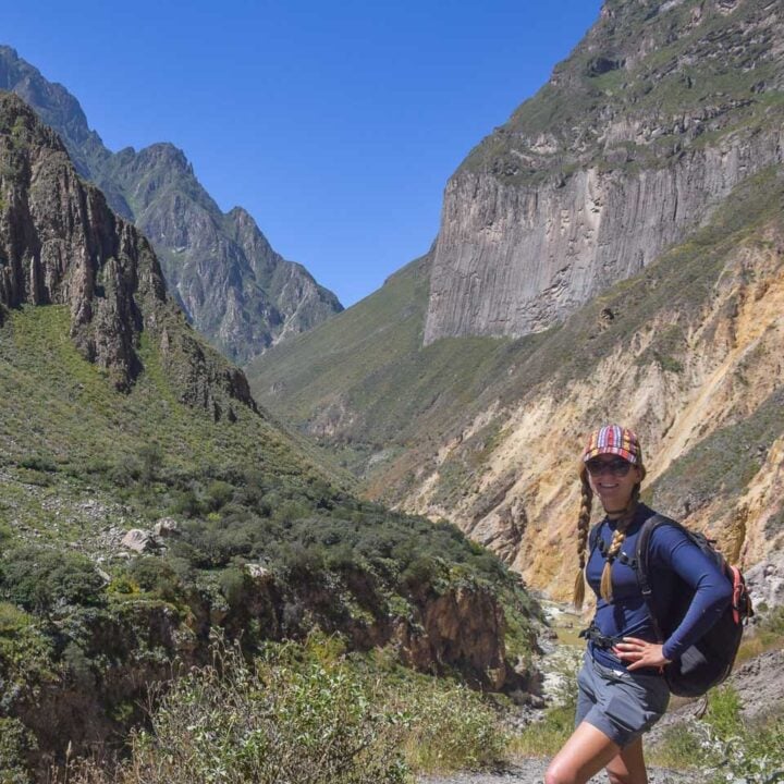 Bailey in the Colca Canyon on a tour from Arequipa