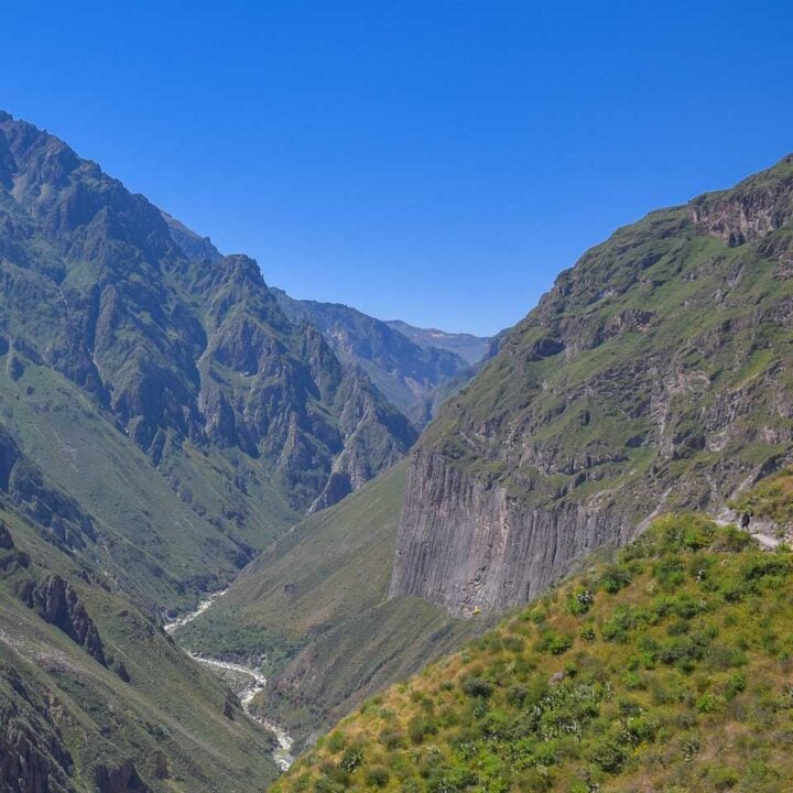 The deep valley at Colca Canyon, Peru