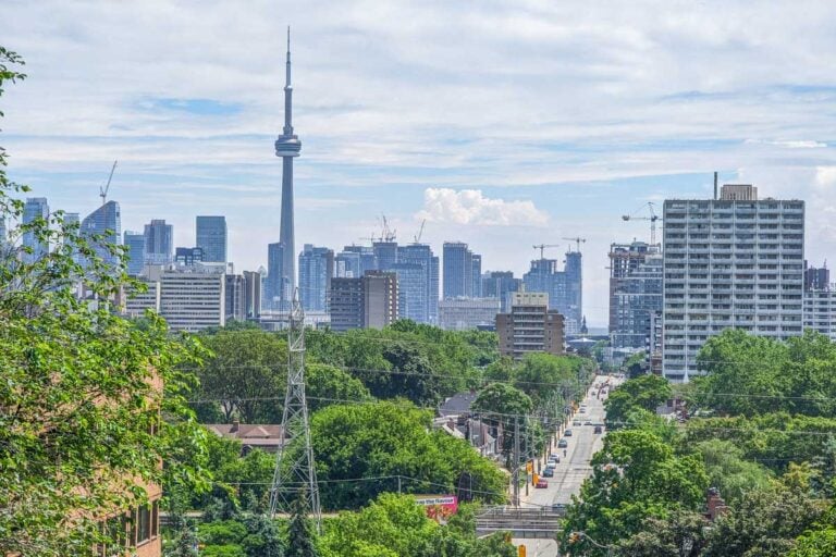 Scenic view of toronto as seen from the steps to Casa Loma, Toronto