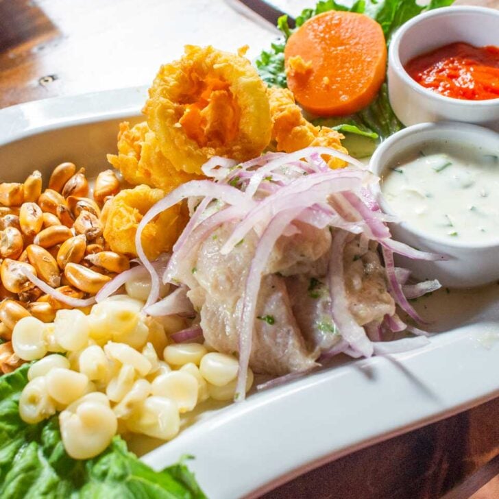 Ceviche in Peru the we tried on a food tour in Lima