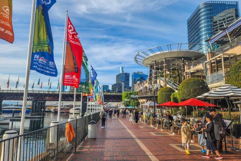 Walkway in Darling Harbour in Sydney