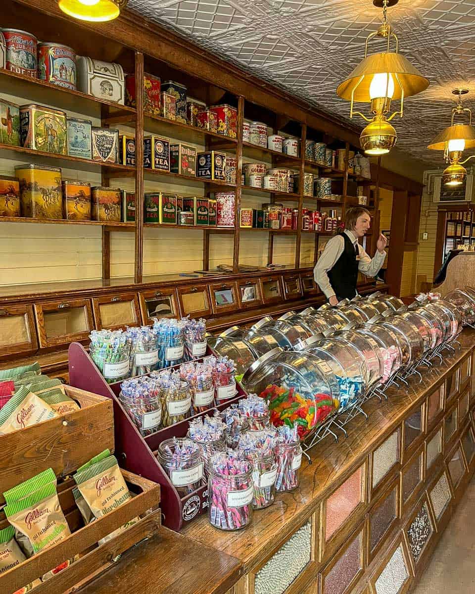 A candy store at at Heratige Park in Calgary AB Canada