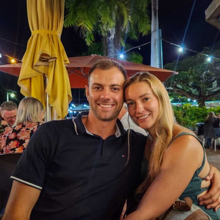 Bailey and Daniel enjoy dinner out in Port Denarau, Fiji