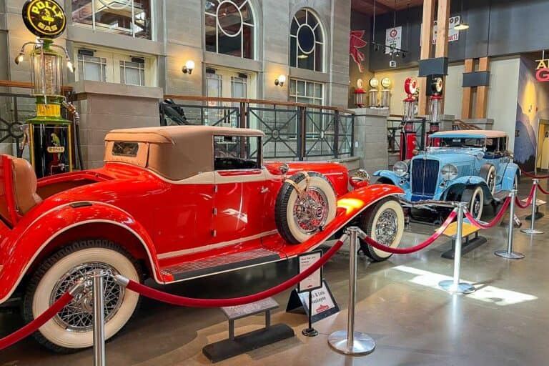 Old cars at Heritage Park in Calgary AB Canada