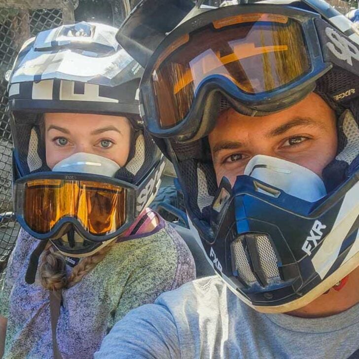 Daniel-and-Bailey-take-a-selfie-while-ATVing-in-Whistler