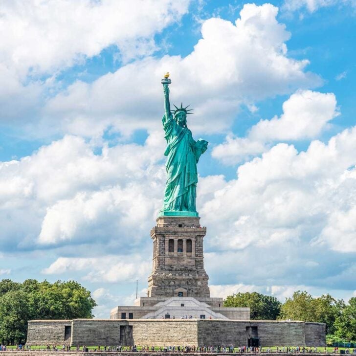 The Statue of Liberty as seen from a cruise on a klook tour in New York