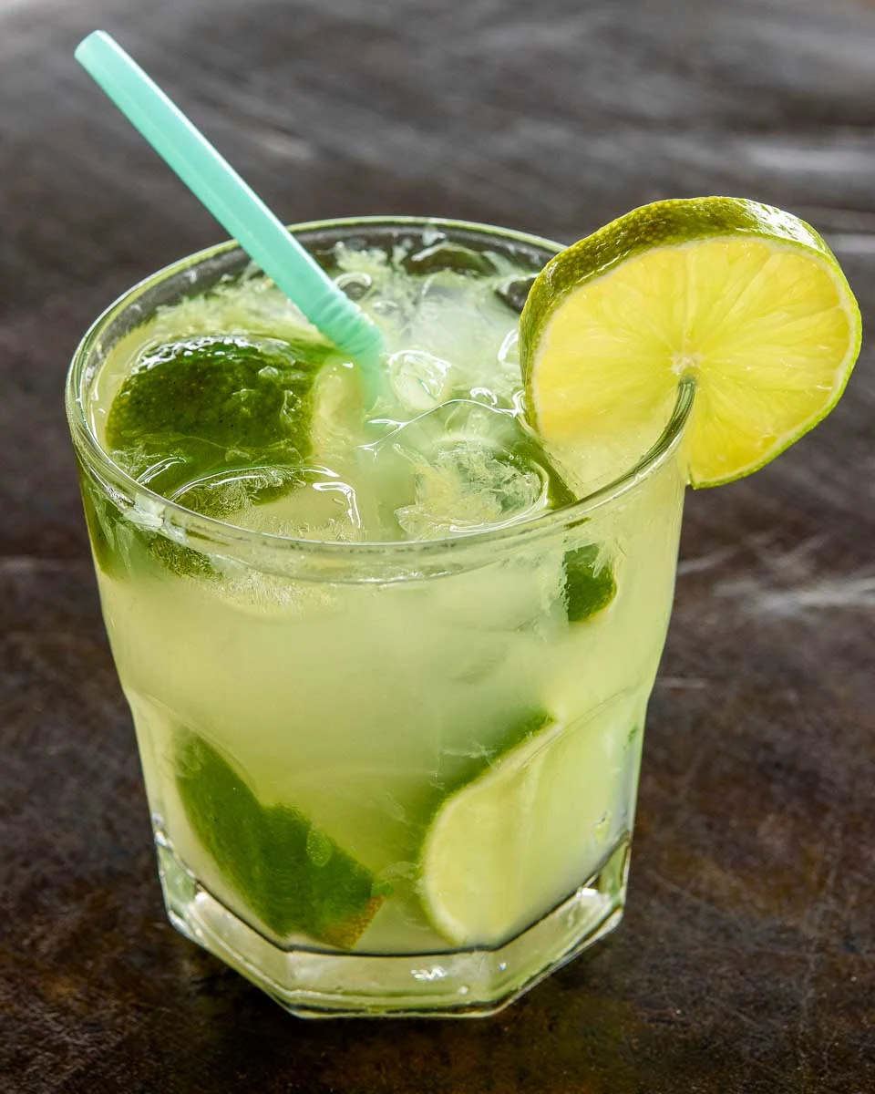 A cocktail drank during a cooking class in Rio de Janeiro Brazil