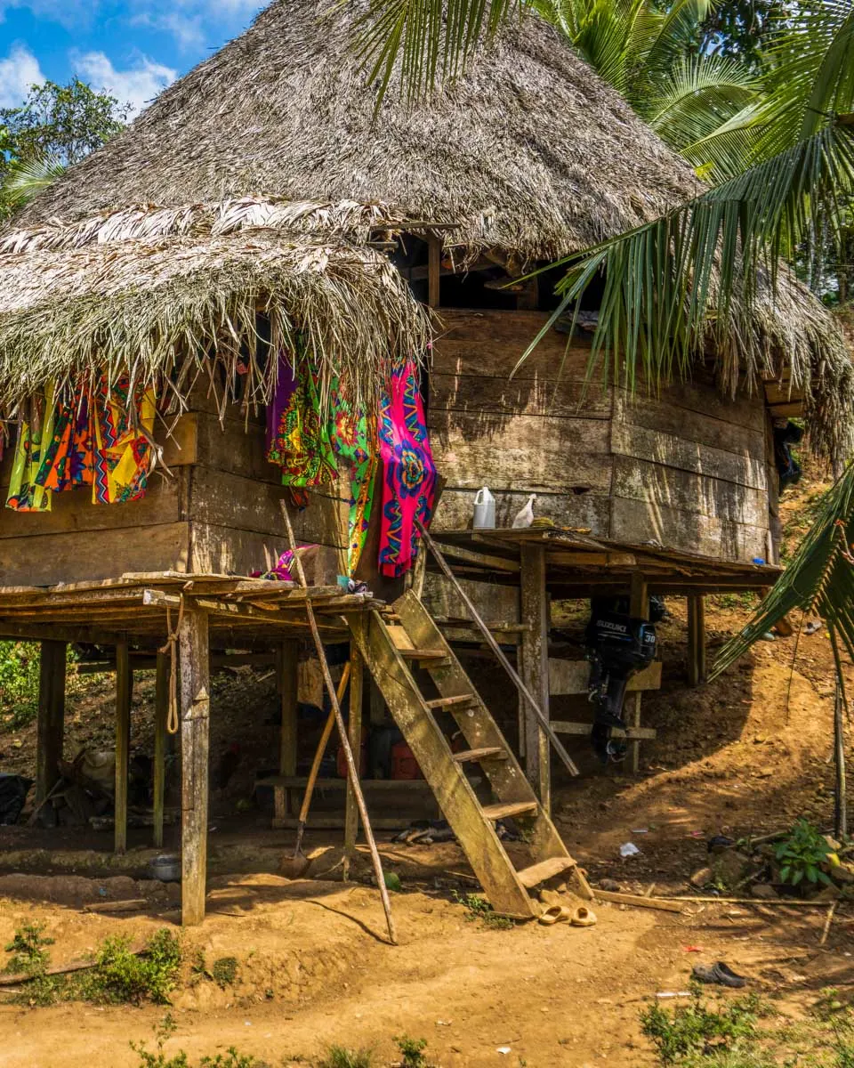 A-house-in-an Indigenous-Village-Panama-City-Panama seen on a tour