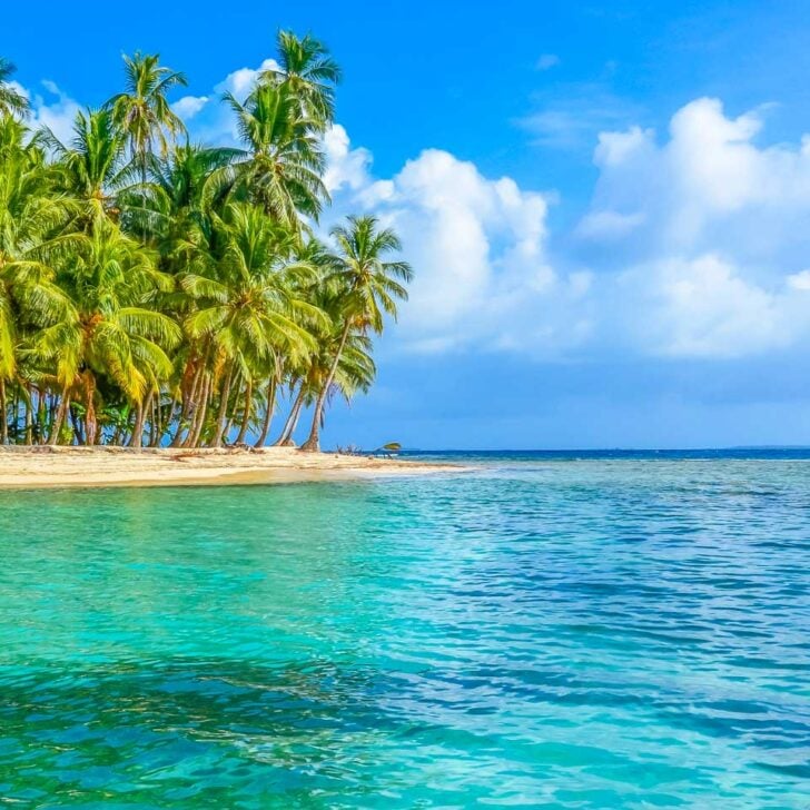 An island in the San Blas Islands on a tour from Panama City Panama