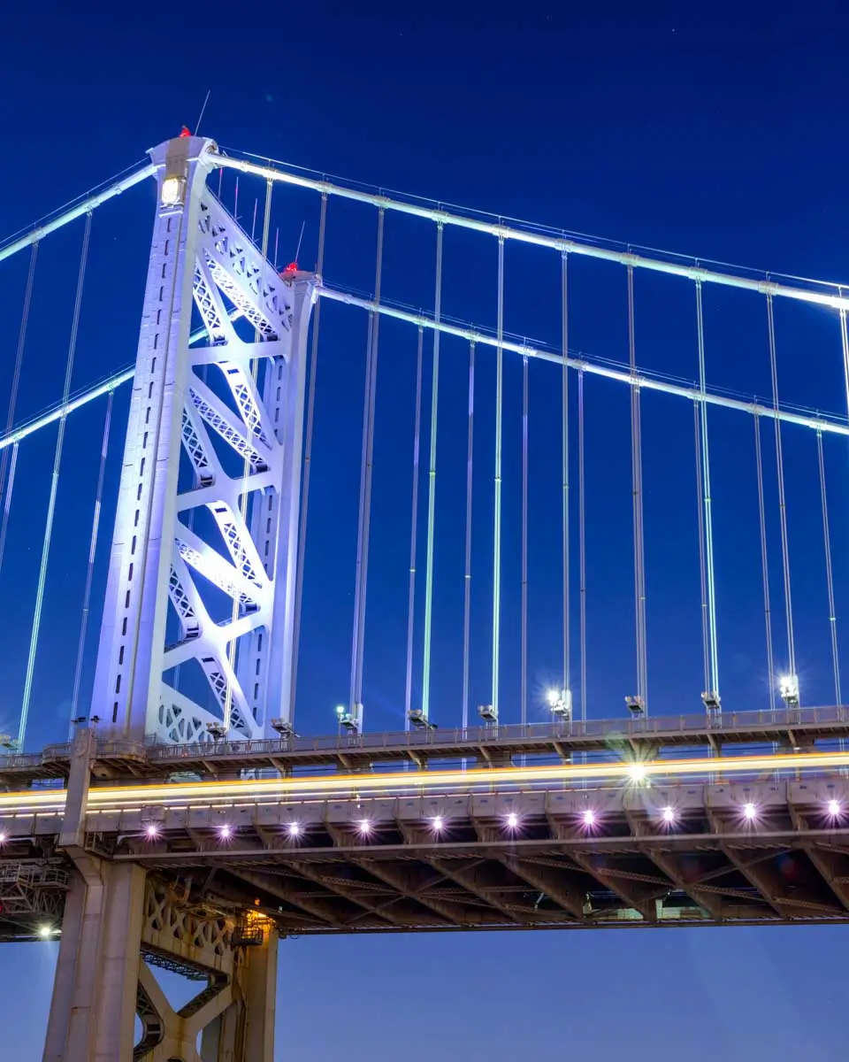 Benjamin Franklin Bridge in Philadelphia, Pennsylvania