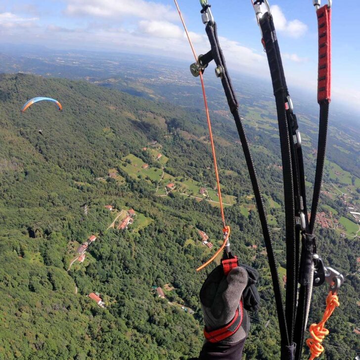First person view paragliding over Medellin Colombia