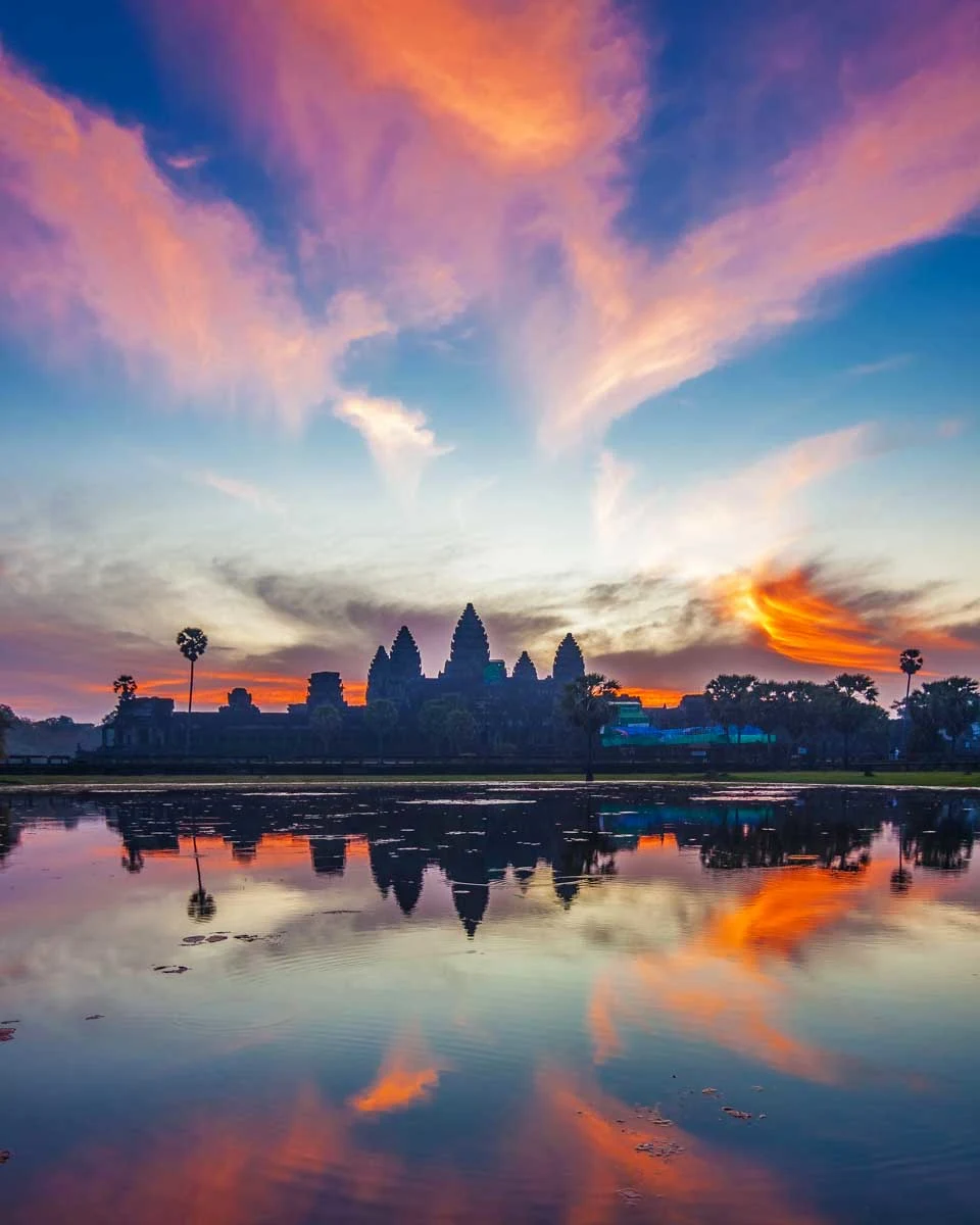 Angkor Wat at sunrise seen in Siem Reap Cambodia 1