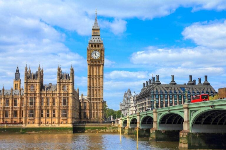 London Big Ben on the River Thames England