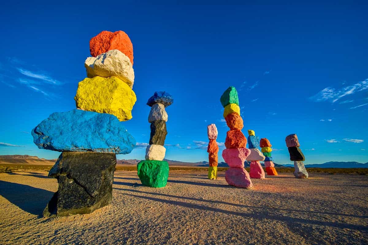 Seven Magic Mountains near Las Vegas Nevada