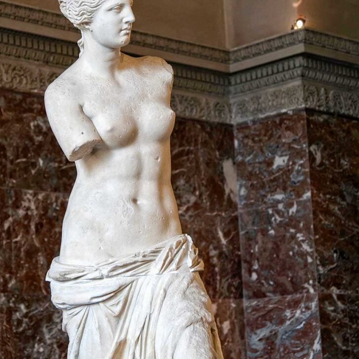 Venus de Milo at the Louvre Museum in Paris France