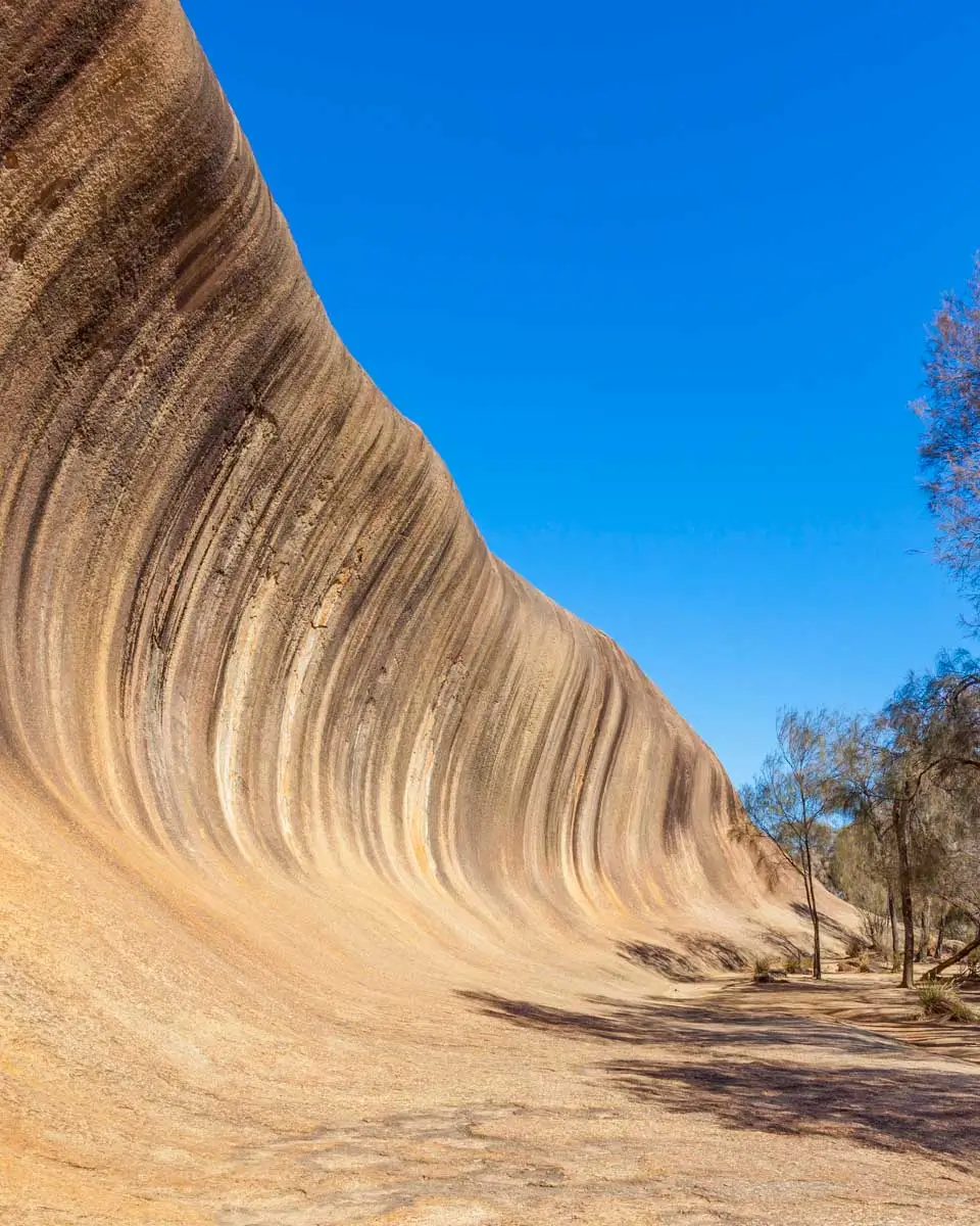 Wave Rock seen near Perth Australia on a sunny day