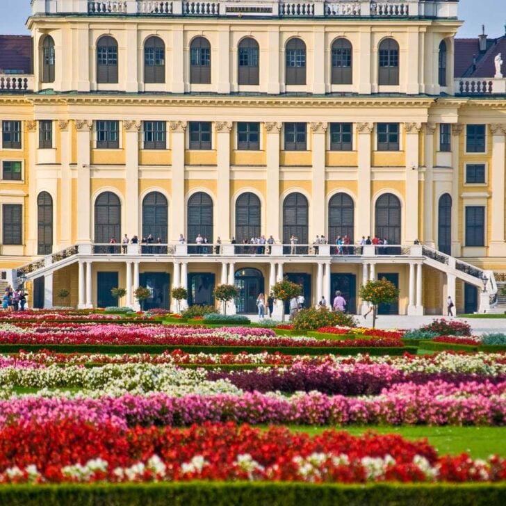 Beautiful Schoenbrunn Palace in Vienna Austria