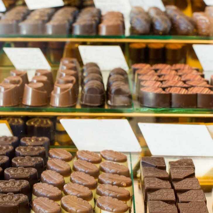 Chocolate shop in Brussels Belgium