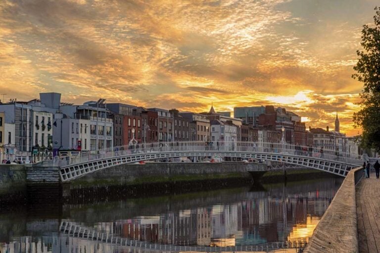 Dublin - Ha'penny Bridge in Ireland