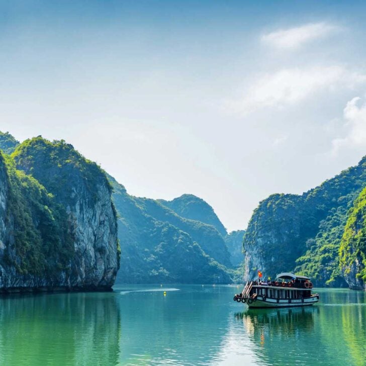 Ha Long Bay on a cruise from Hanoi Vietnam