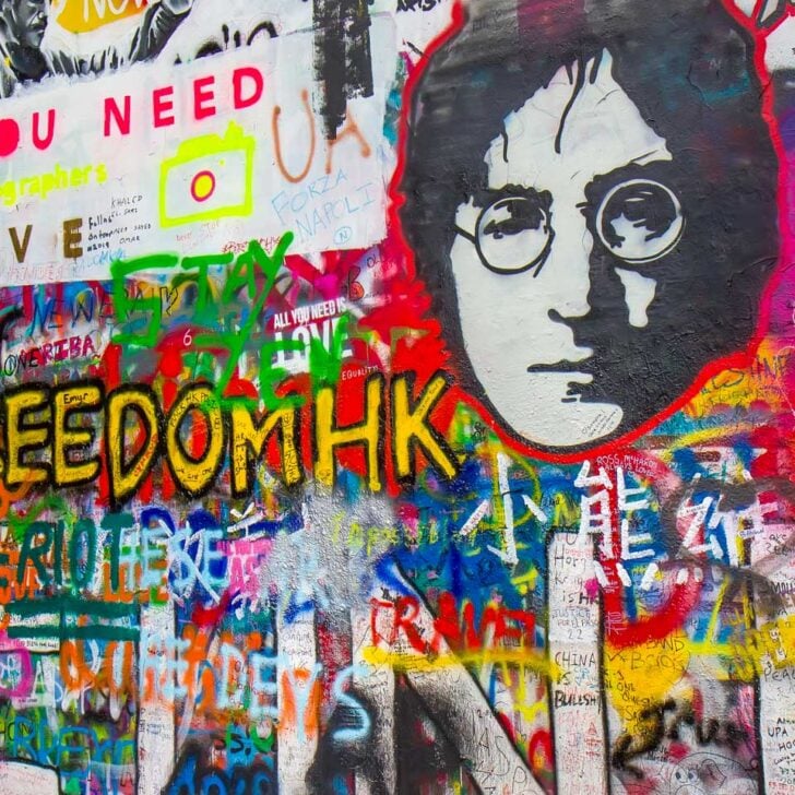 Lennon Wall in Prague Czech Republic