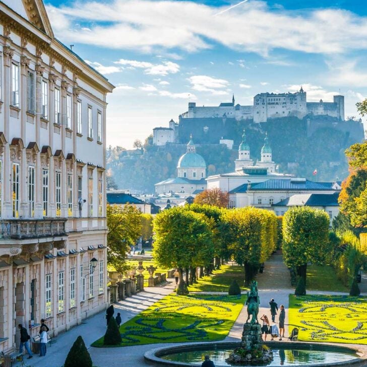 Mirabell Gardens where a scene from the sound of music was shot near Salzburg Austria 2