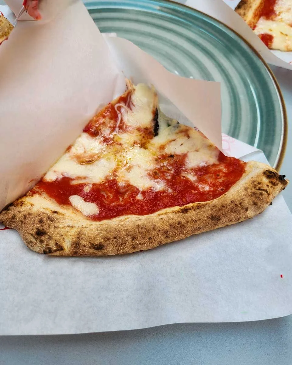 Pizza-eaten-during a cooking class in Naples Italy