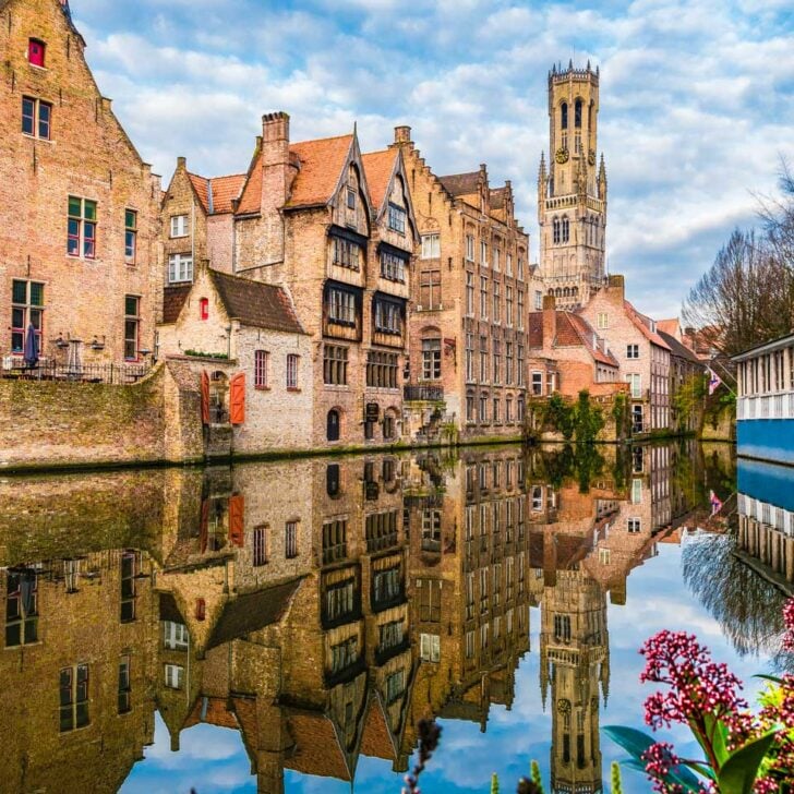 Scenic view of Bruges on a tour from Brussels Belgium