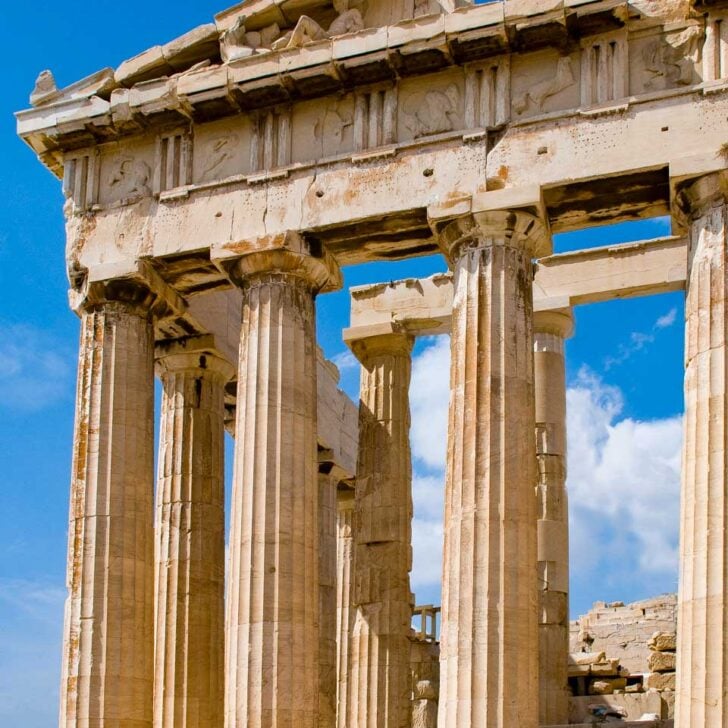 Temple of Athena at Acropolis in Athens Greece