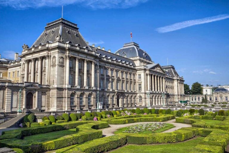 The Royal Palace in center of Brussels Belgium