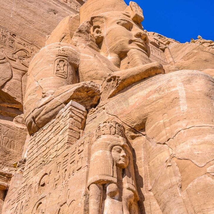 A-statue-at-Abu-Simbel-Temple-on-cruise from Aswan-to-Luxor-Egypt