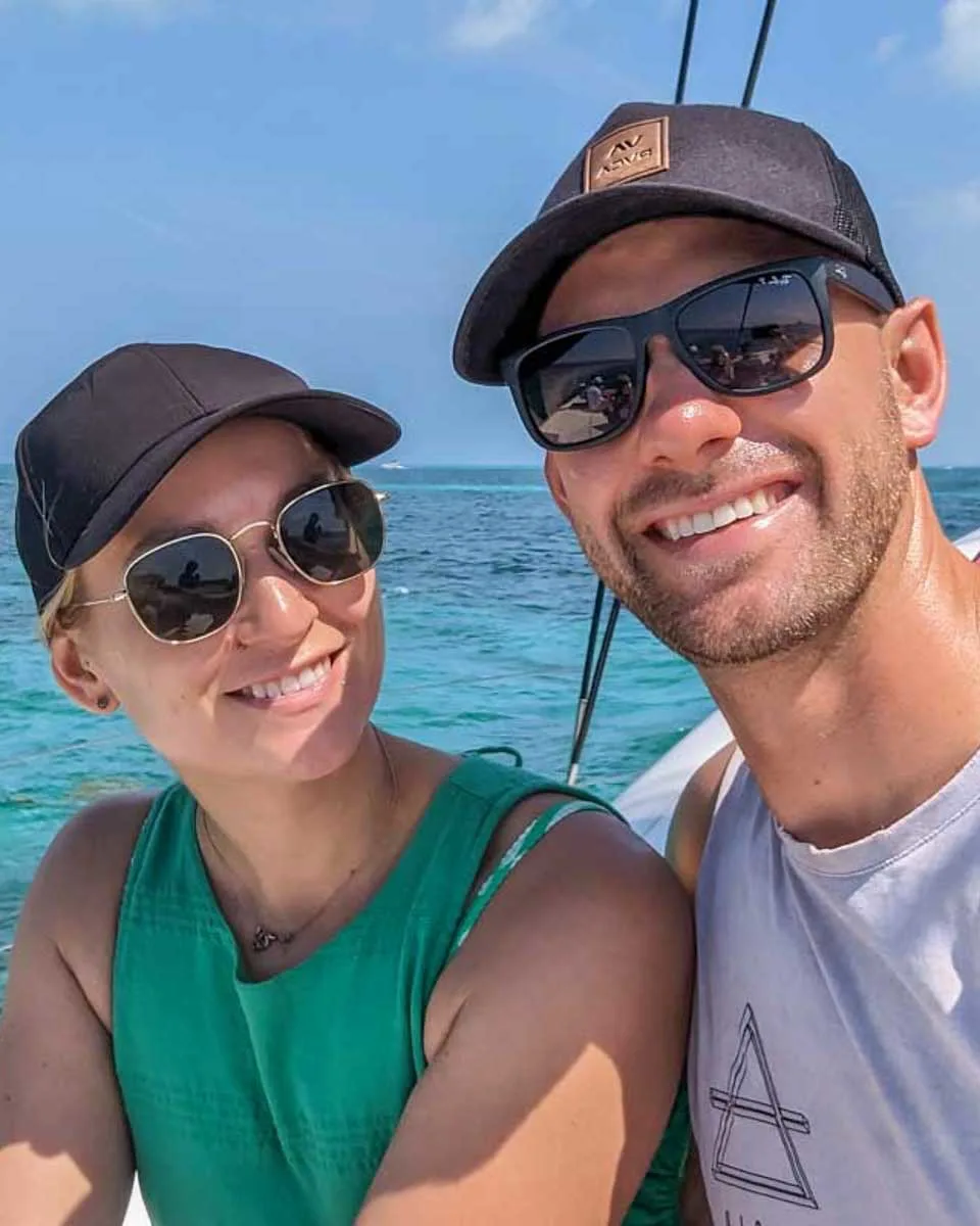 Daniel-and-Bailey-take-a-selfie-on-a-cruise from Cairns Australia