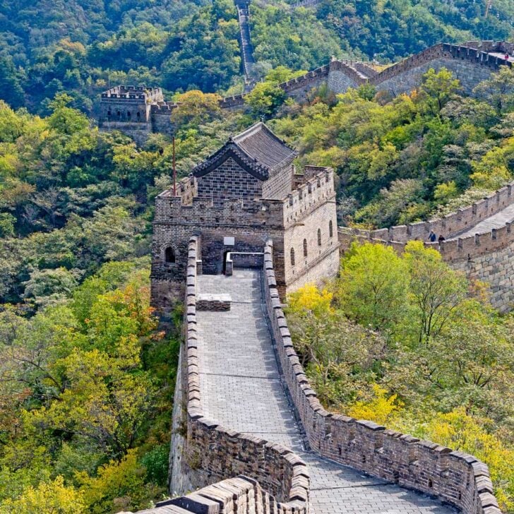 Part of the Great Wall of China seen on a tour from Beijing China