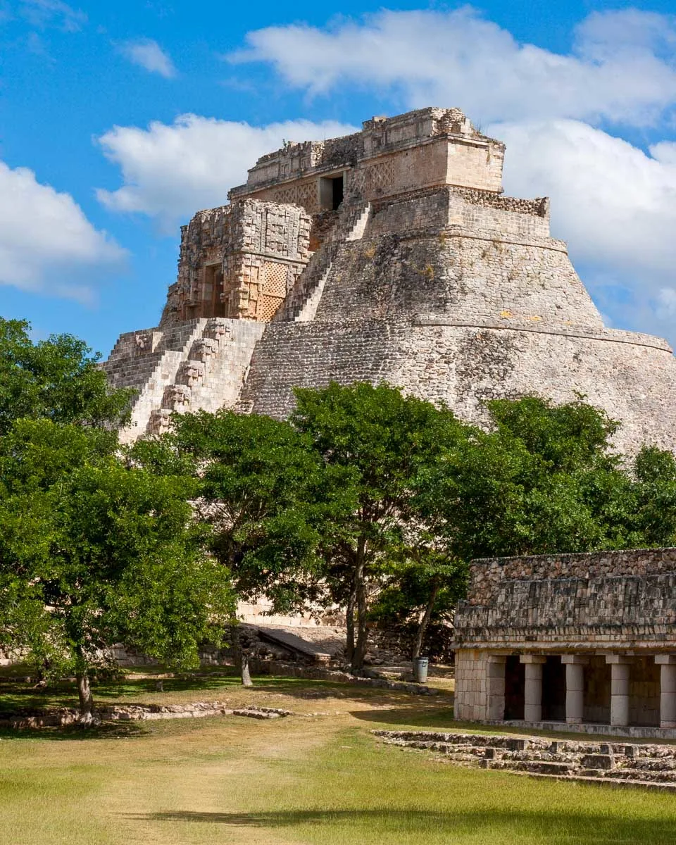 Pyramid of the Magician in Uxmal on a tour from Merida Mexico
