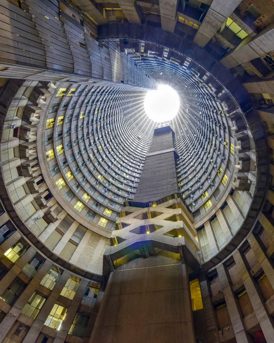 Inside Ponte City on a tour of Hillbrow in Johannesburg South Africa