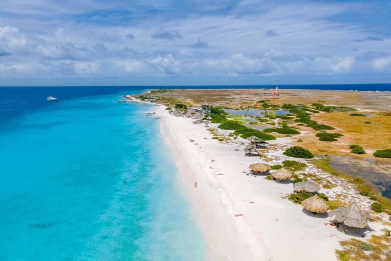 Klein Curacao Island with Tropical beach at the Caribbean island Curacao