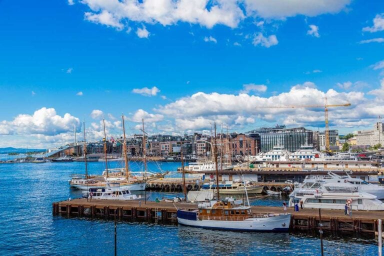 The Oslo skyline in Norway