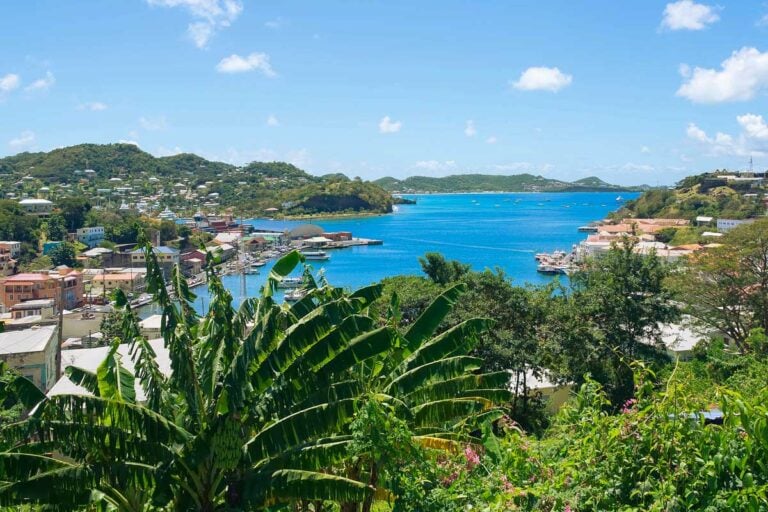 View of Grenada and its bay