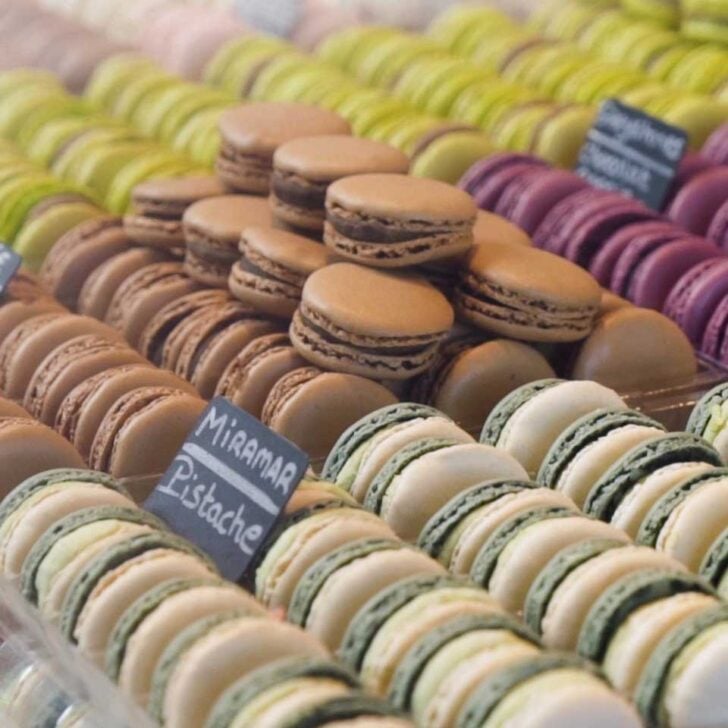 A-display-of-macarons-on-a-food-tour-of-Lyon-France